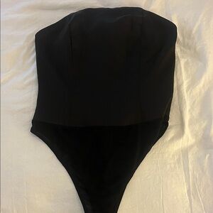 Women’s Black Strapless Bodysuit